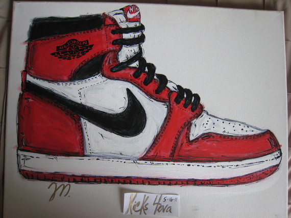 air jordan shoe painting