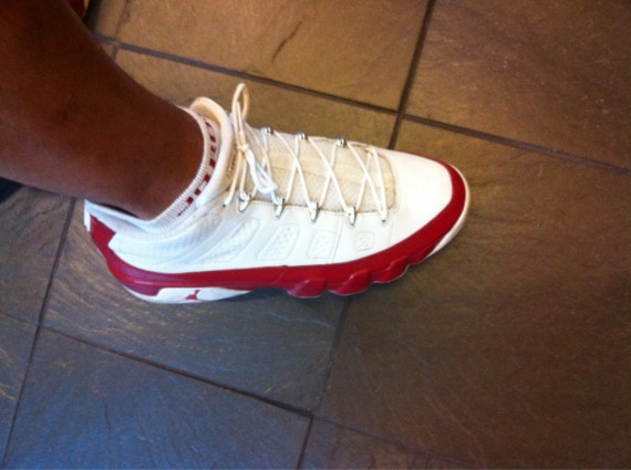 jordan 9 white and red