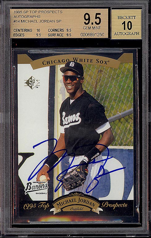 1995 Top Prospects Autographed Michael Jordan Baseball Card Sells for $14,000 - Air Release Dates & More | JordansDaily.com