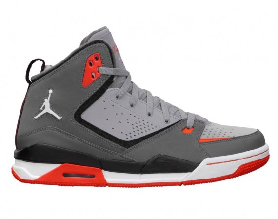 gray and orange jordans