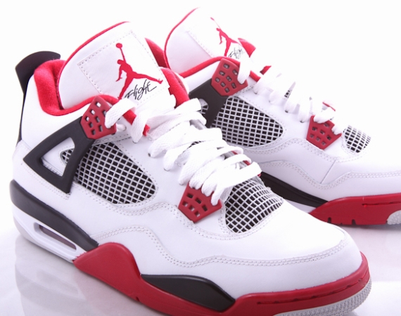 red black and white jordan 4