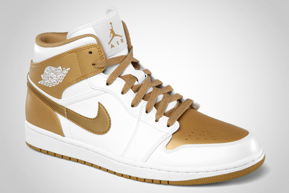 air jordans 1 white and gold