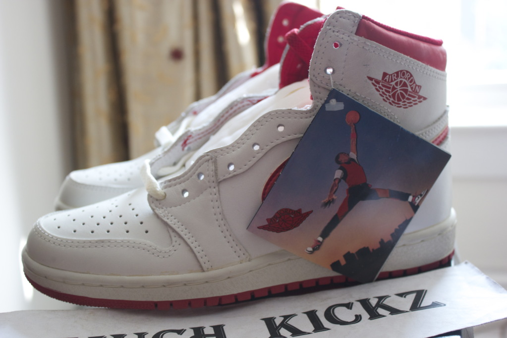 original air jordan 1 red and white
