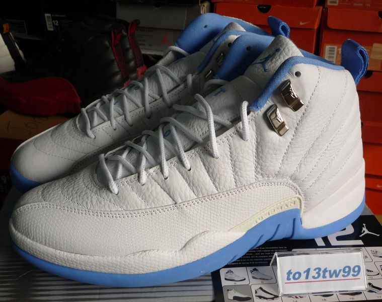 jordan 12 white university blue lemon venom