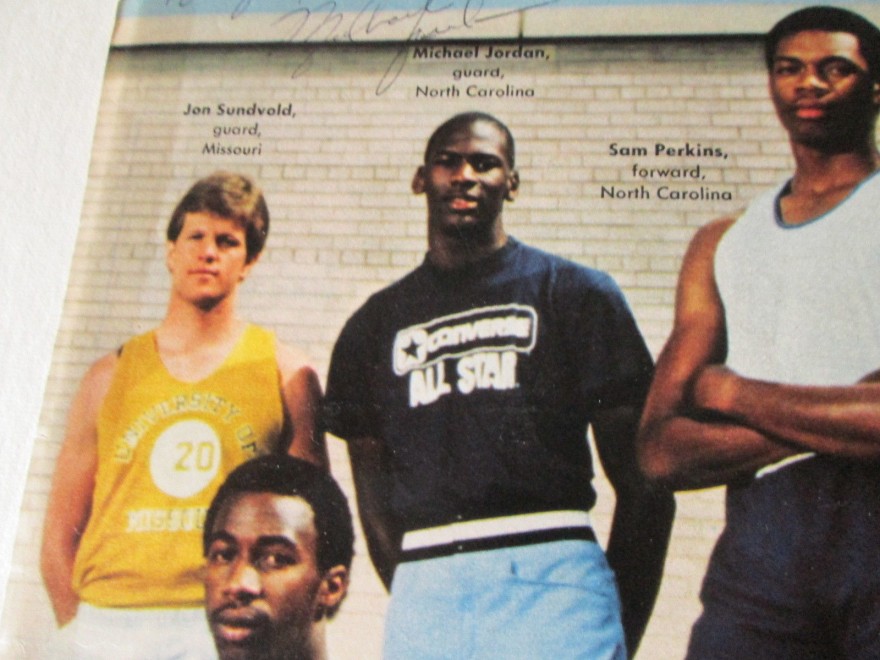 Vintage Gear Michael Jordan Autographed Playboy 1982 1983 All America 