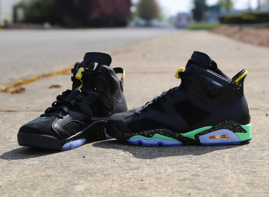 black and green jordan 6