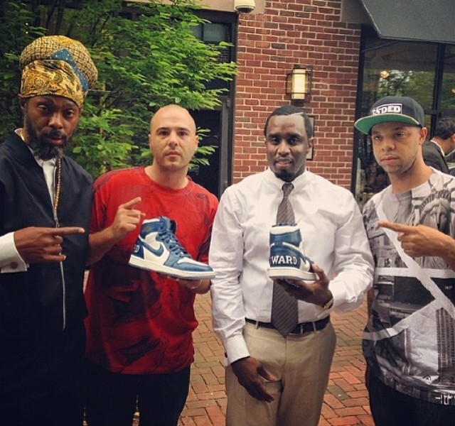 P. Diddy Showcases Air Jordan 1 "Howard University" Customs Air