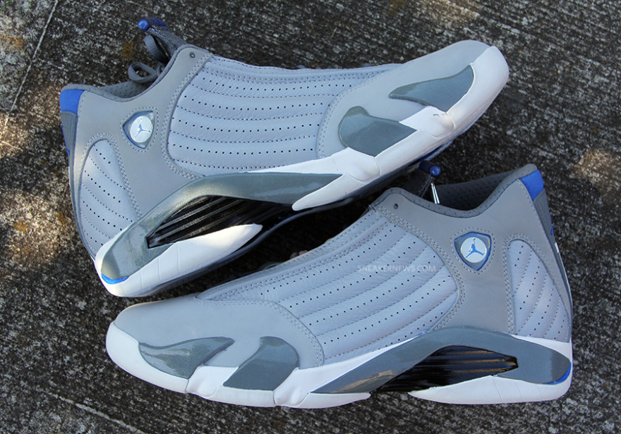 Air Jordan 14 Retro Grey Sport Blue White Air Jordans, Release