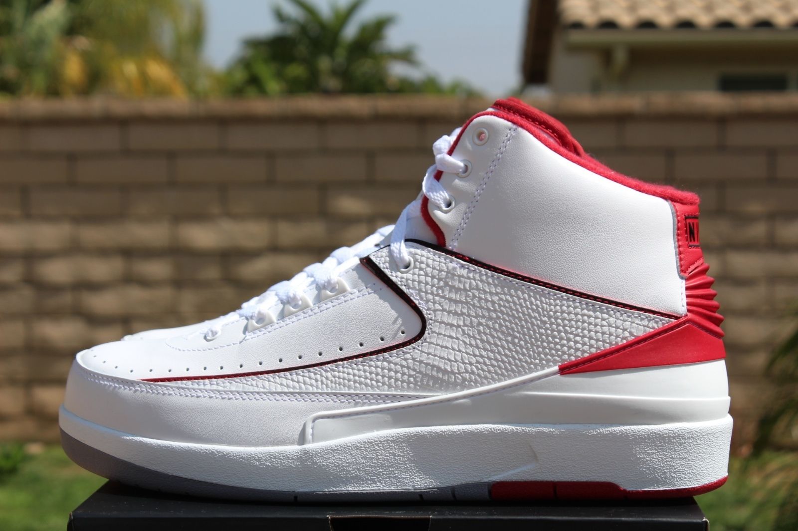 white and gym red jordan 2