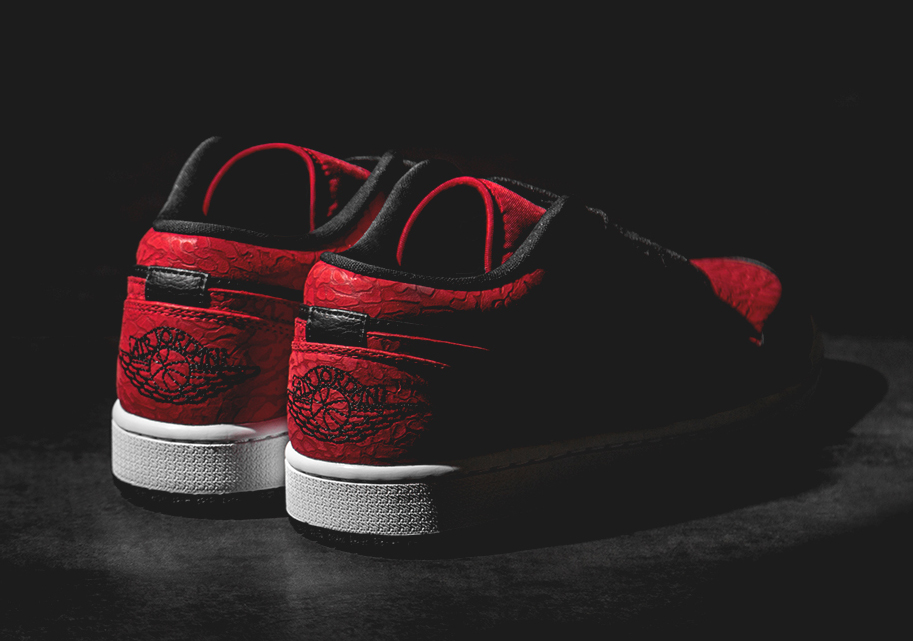 jordan 1 red black elephant print