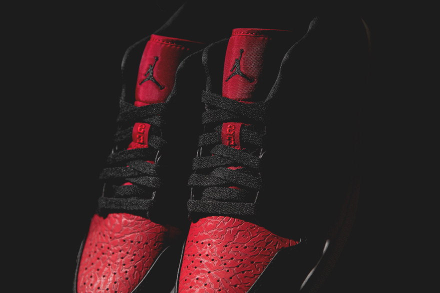 jordan 1 red black elephant print