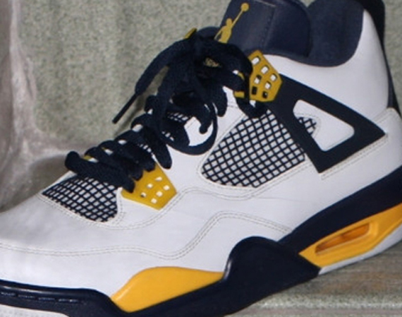 Jordan 4 retro store blue and yellow