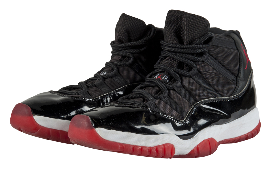 Air Jordans worn by 'Air' Jordan in 1997 NBA finals sell for a record  $104,765 