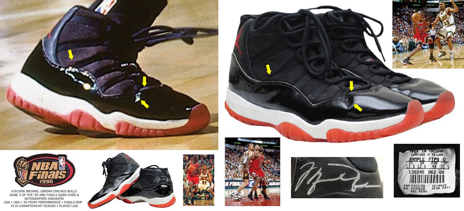 1991 Michael Jordan NBA Finals Game Worn & Signed Sneakers, MEARS, Lot  #80138