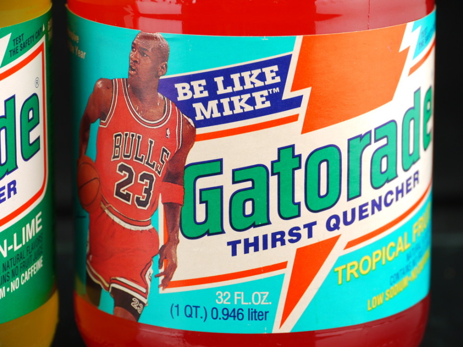 Vintage Gear Unopened Michael Jordan Gatorade Glass Bottles Air