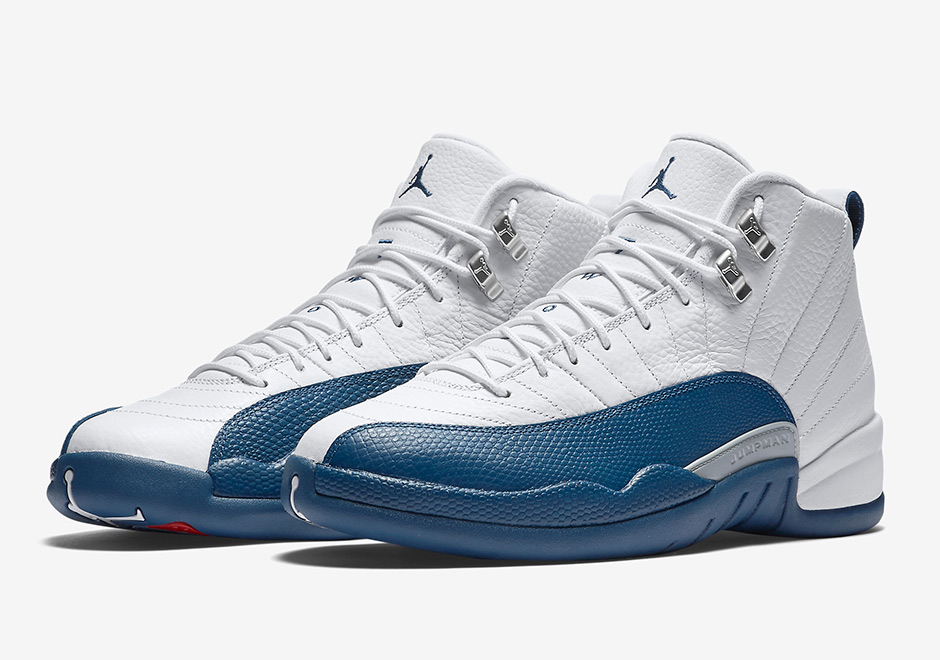 white and blue 12s release date