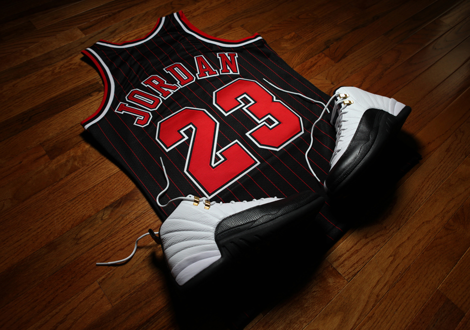 Detailed Look At Michael Jordan's 1996-97 Black Pinstripe Jersey By  Mitchell & Ness - Air Jordans, Release Dates & More