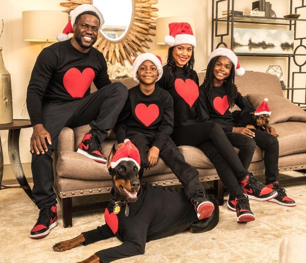 family with matching jordans