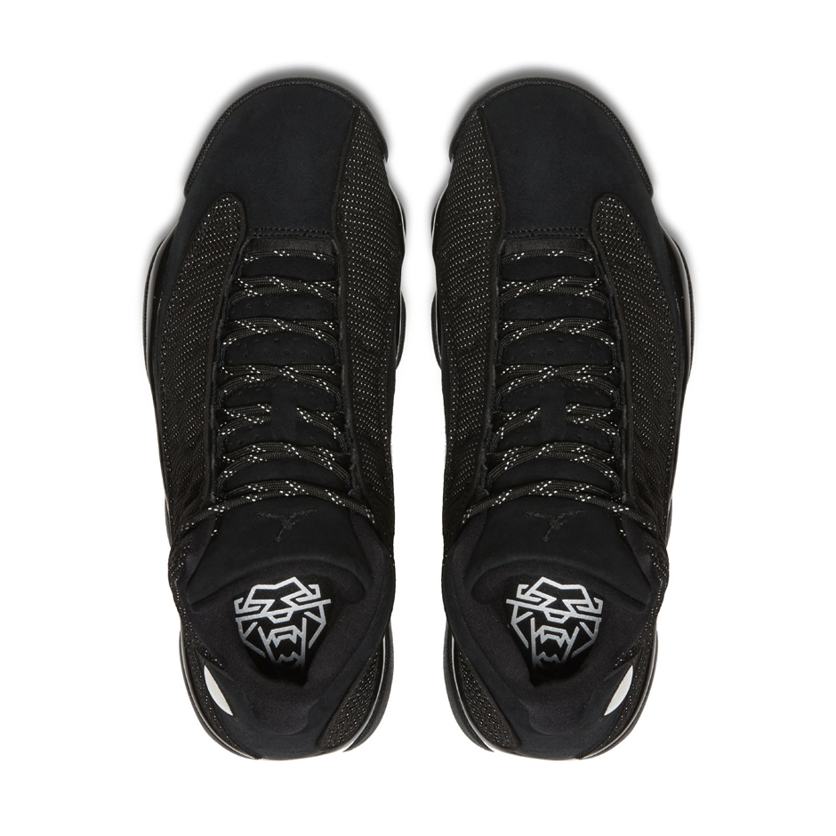 Stadium Goods on X: Designed by Tinker Hatfield, the Air Jordan 13  features overtures to Jordan's “Black Cat” nickname with a dotted  embroidered upper to mimic the base of a panther's whiskers