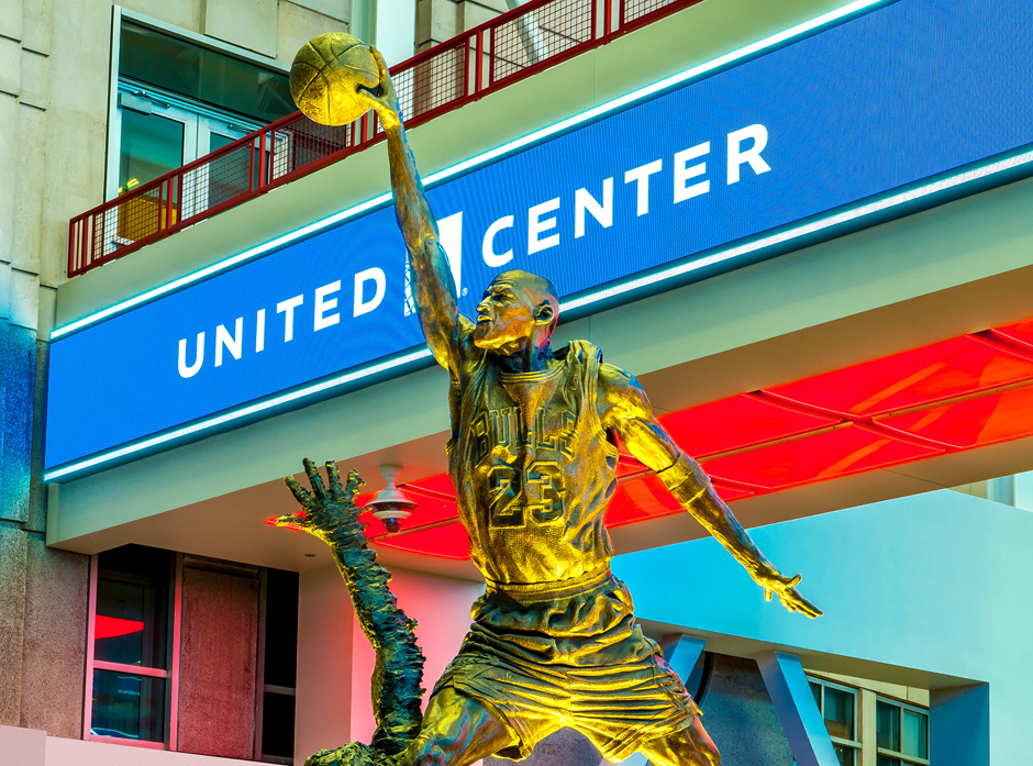 Michael Jordan Statue Now Lives Inside United Center Atrium - Near