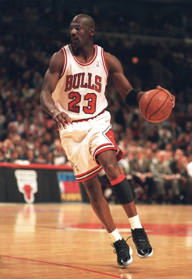 Michael Jordan Wearing 10s